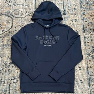 American Eagle Outfitters Men's Dark Blue Hoodie